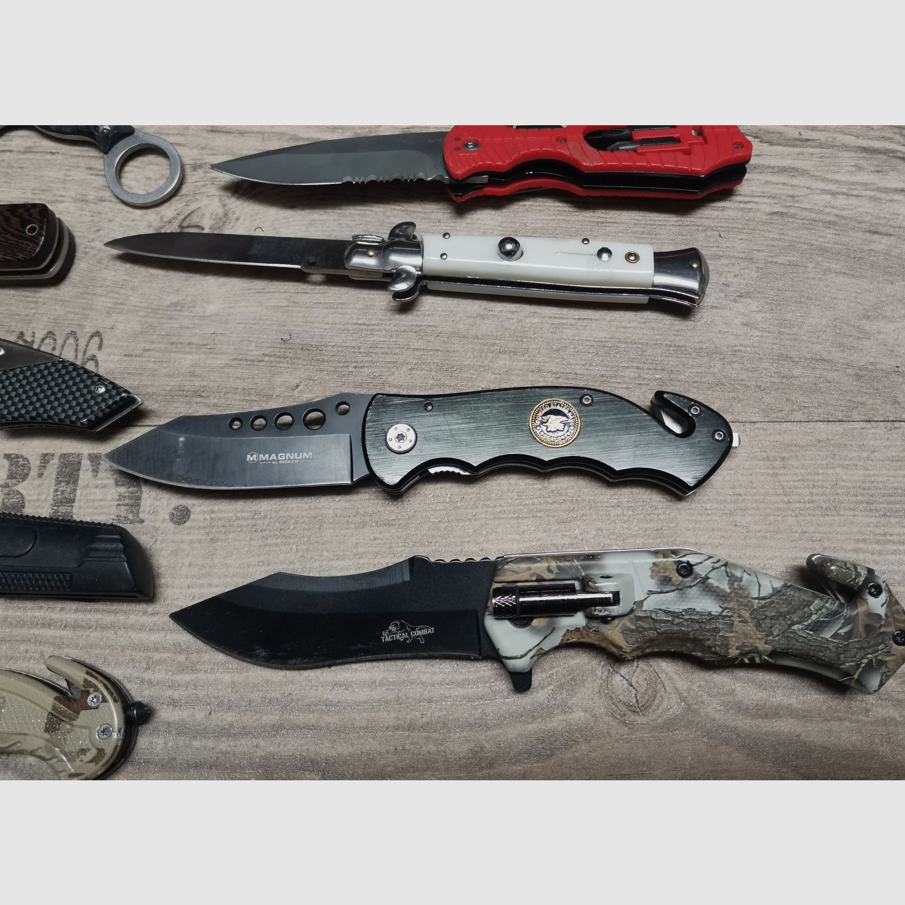 Haller Walther Böker Herbertz etc. Messer Konvolut Einhandmesser Springmesser Karambit Dolch 