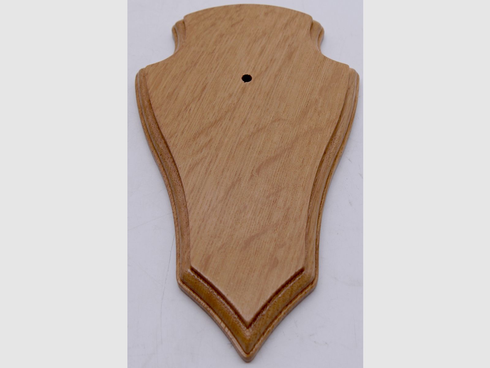 Scudi per trofei fresatura doppia in legno di quercia chiara 18x11cm