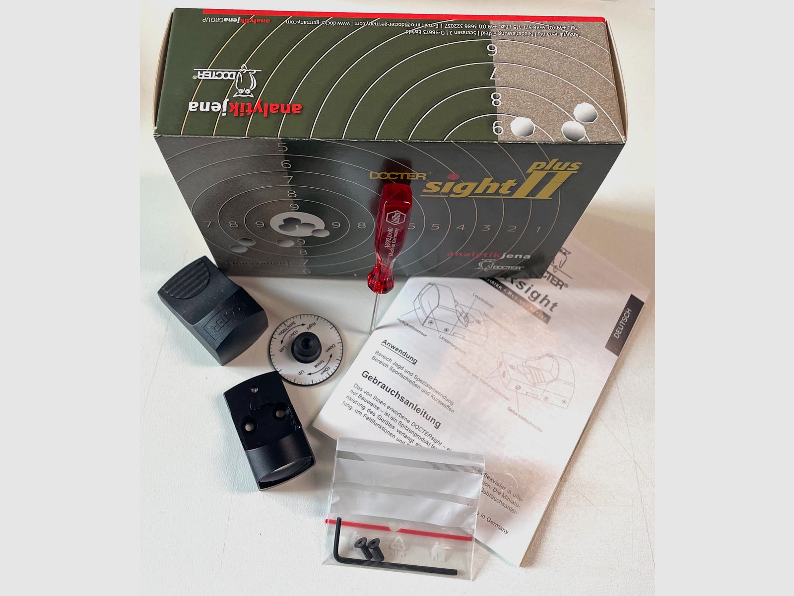 Docter sight II plus D 7,0 Rotpunkt Reflexvisier Gebraucht mit Funktion V438