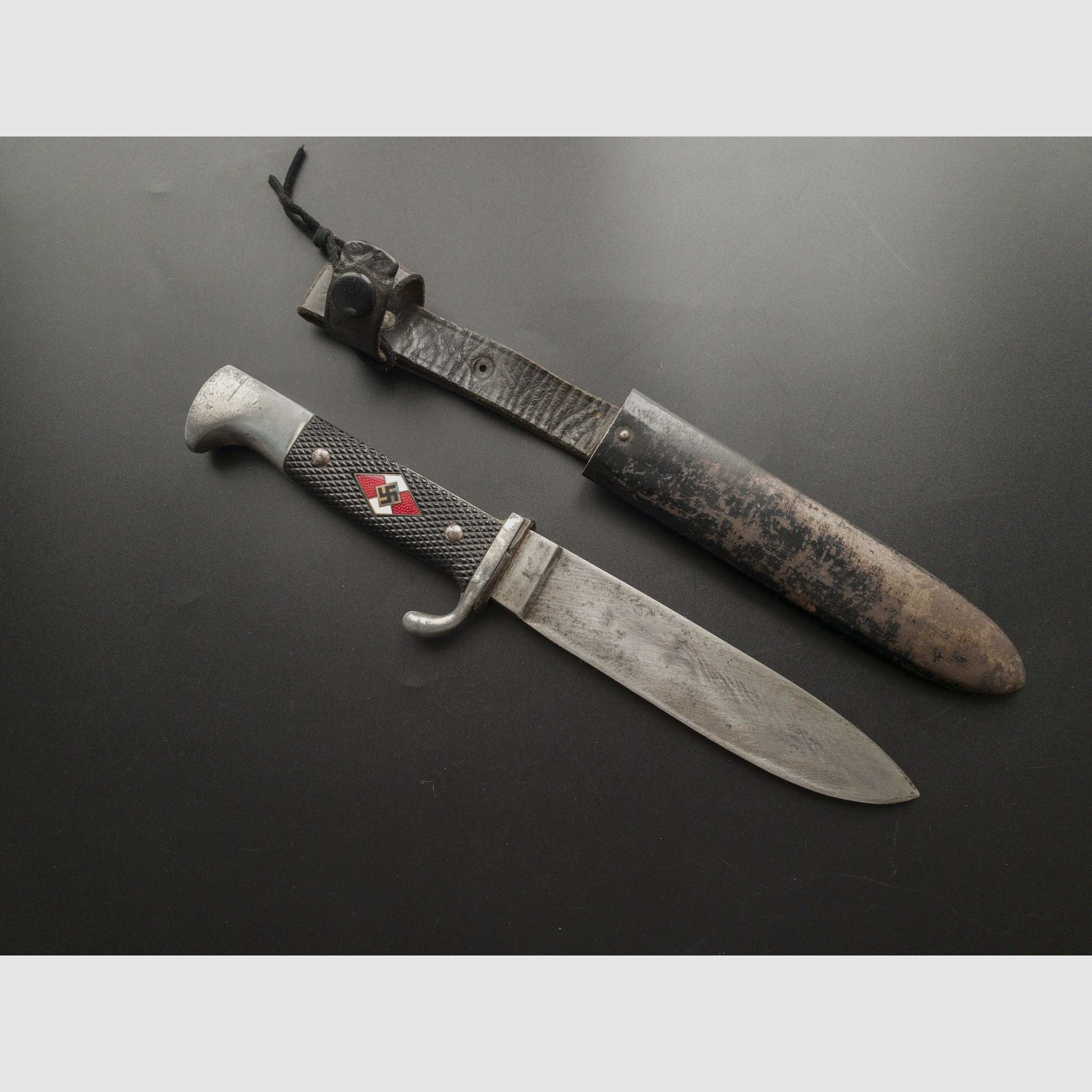 Original travel knife HJ with motto from Wk2 (RZM M7/66 1939)