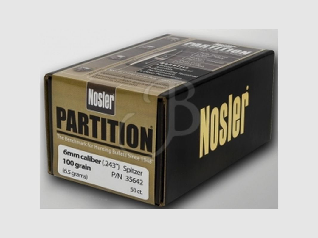 NOSLER PARTITION GESCHOSSE C 6MM GR 100, Bild 1 von 2