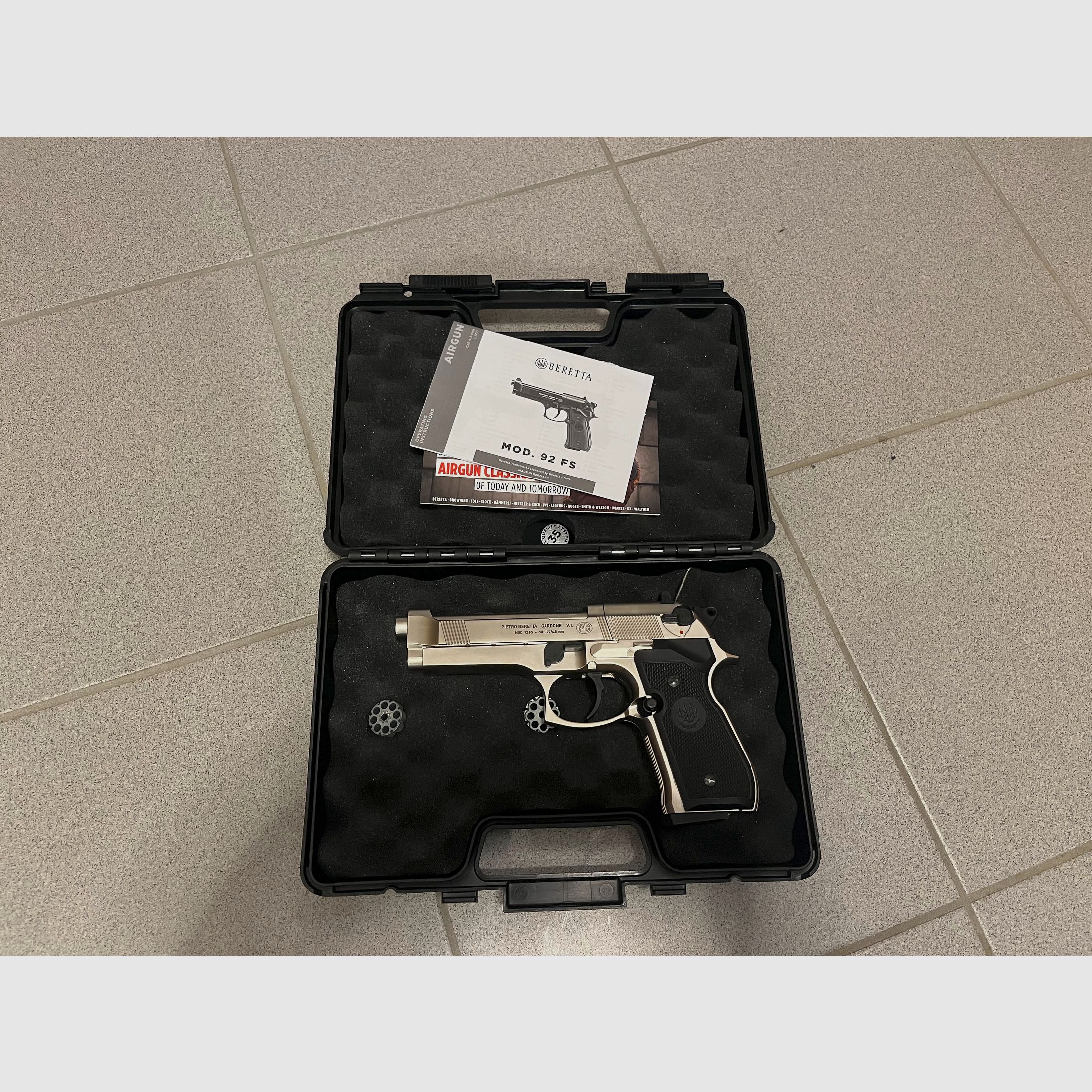  Beretta 92 FS 4,5 mm Diabolo Nickel Co2-Pistole