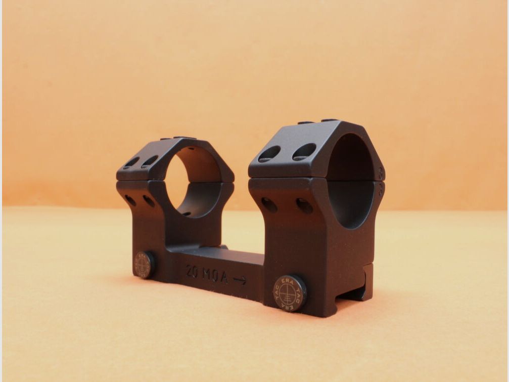 Recknagel Era-Tac Blockmontage 34mm (T5001-267A) kurz mit Mutter, Vorneigung 20MOA für Picatinnyprofil