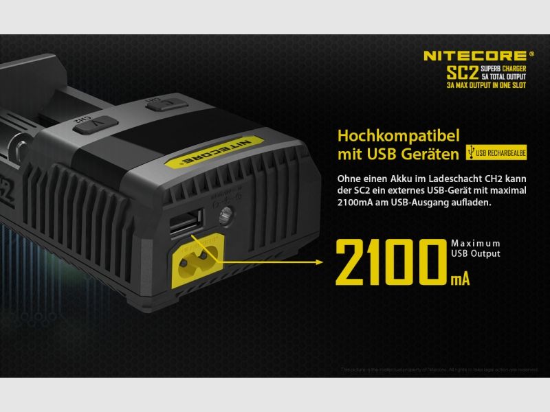 Nitecore SC2 3A Schnelllader