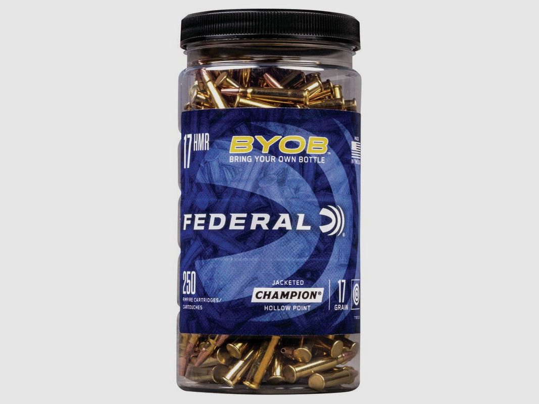 Federal Champion BYOD .17 HMR 17GR JHP 250 cartridges