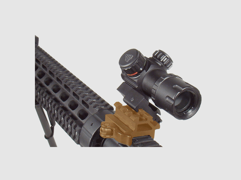 UTG Double Rail supporto angolato a 3 slot QD, immagine 3 di 4
