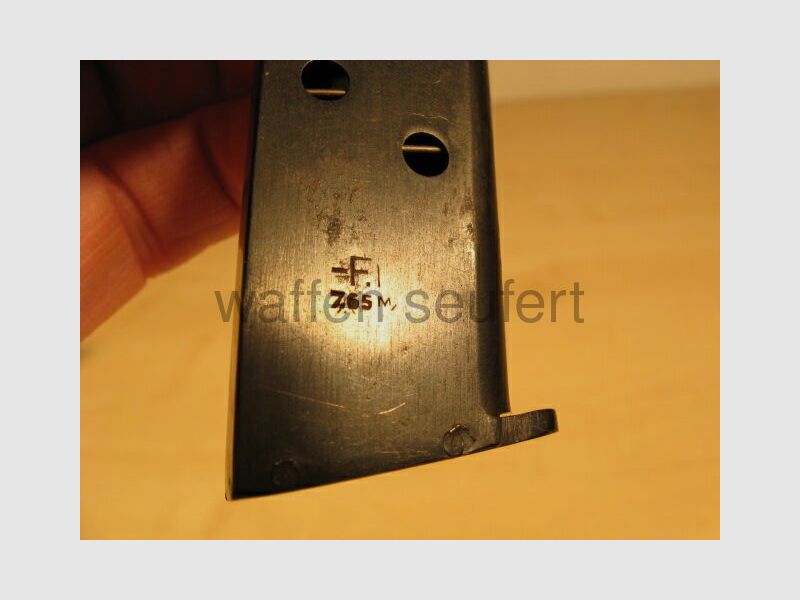 FN 1910/22 Wechselmagazin f. 9Patr. 7,65mm FN gestempelt