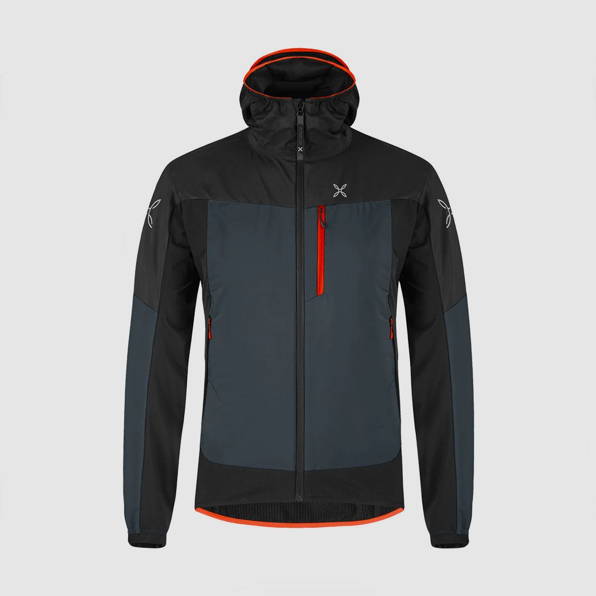 JACKE – MONTURA – AIR ACTION HYBRID JACKE Bleigrau/Leuchtend Orange, Bild 1 von 3