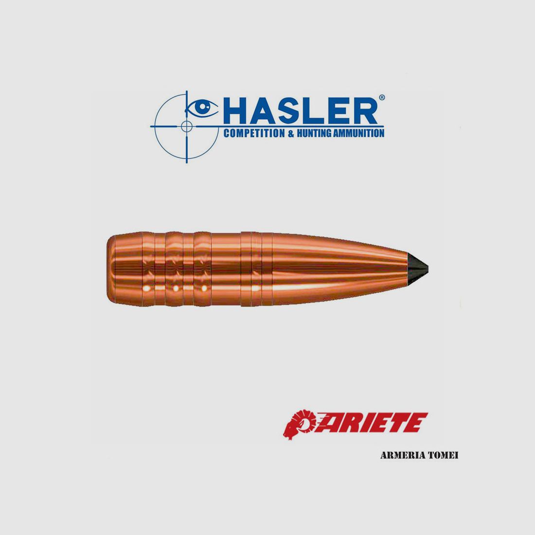 HASLER – OGIVA ARIETE – CAL. 7mm (.284) 125 GRN CB 0,380 (50 STK)