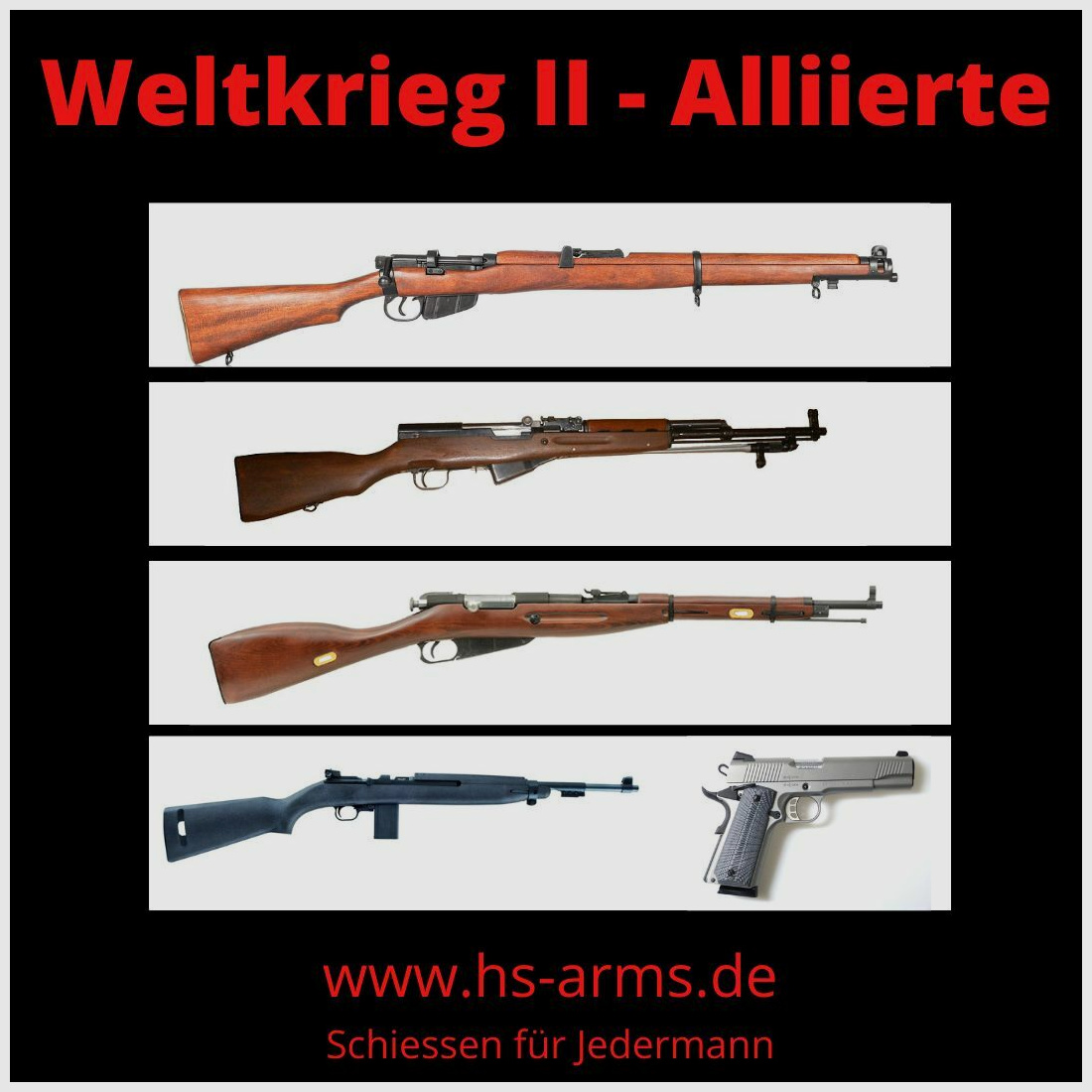 hs-arms Schießen für Jedermann - Paket 5 - Weltkrieg II - Alliierten