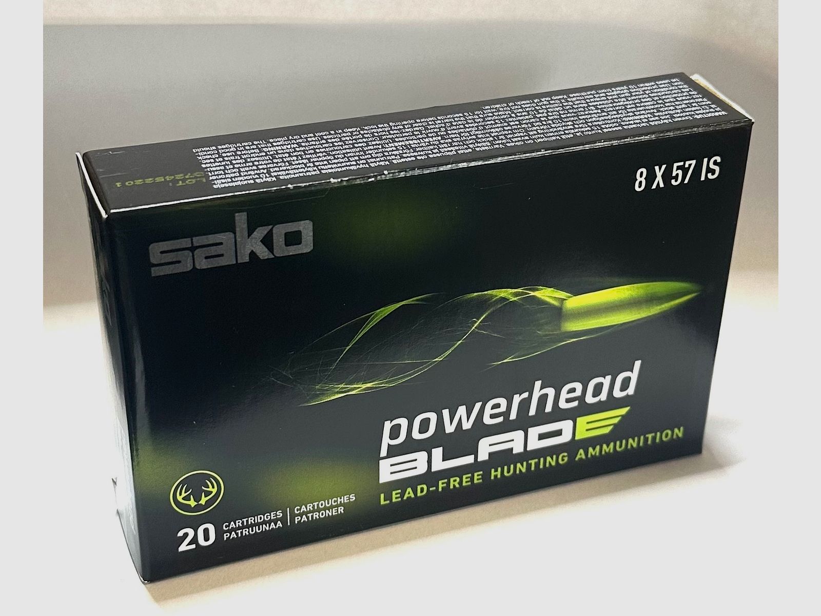Sako 133001614 8x57 IS Powerhead Blade 11,7g 180grs. sin plomo munición de rifle