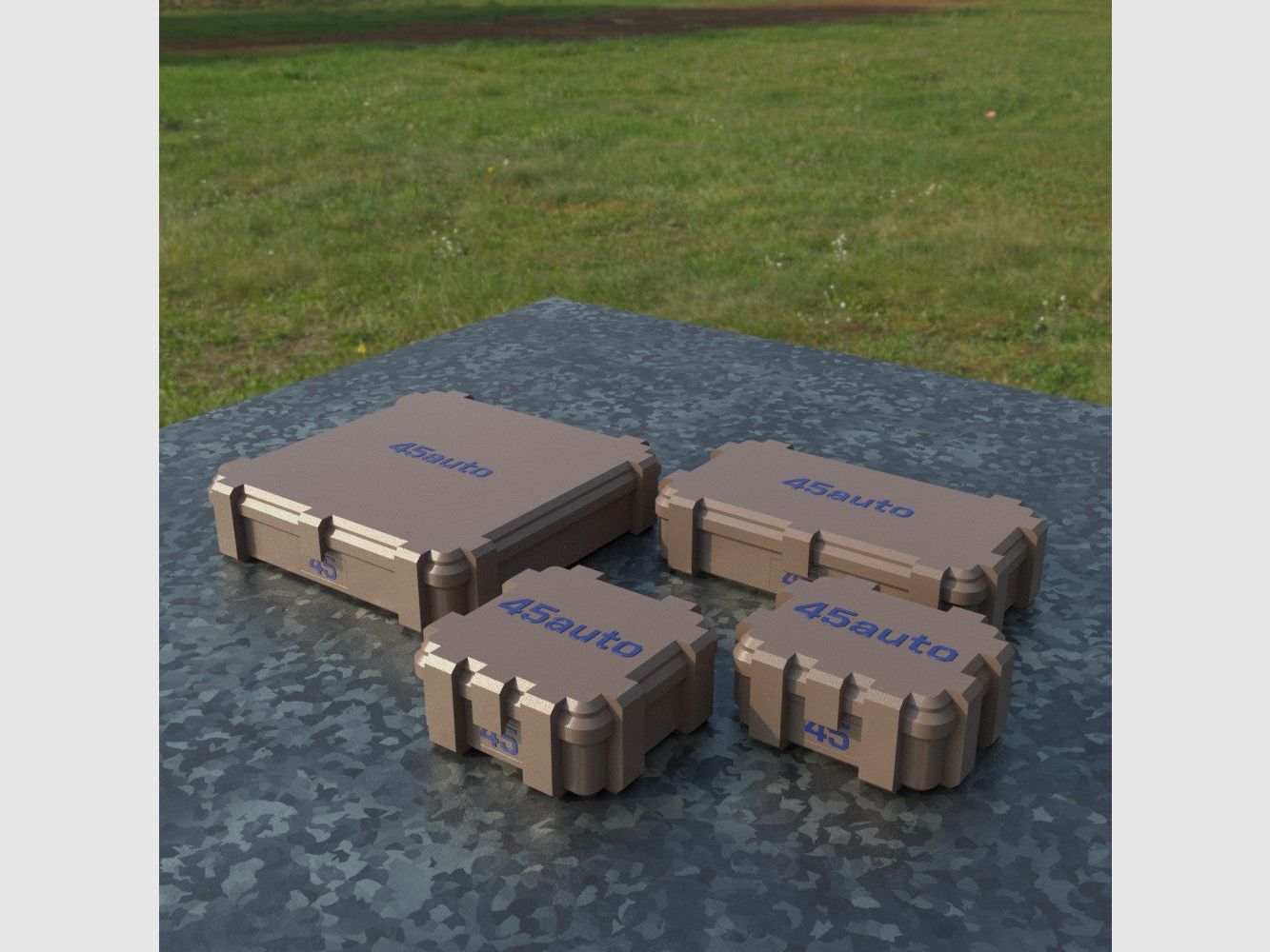 Filamelt Munitionsbox / Ammo Box .45 ACP – Patronenbox ‘Klappdeckel’ – 20 / 25 / 50 / 100 Runden