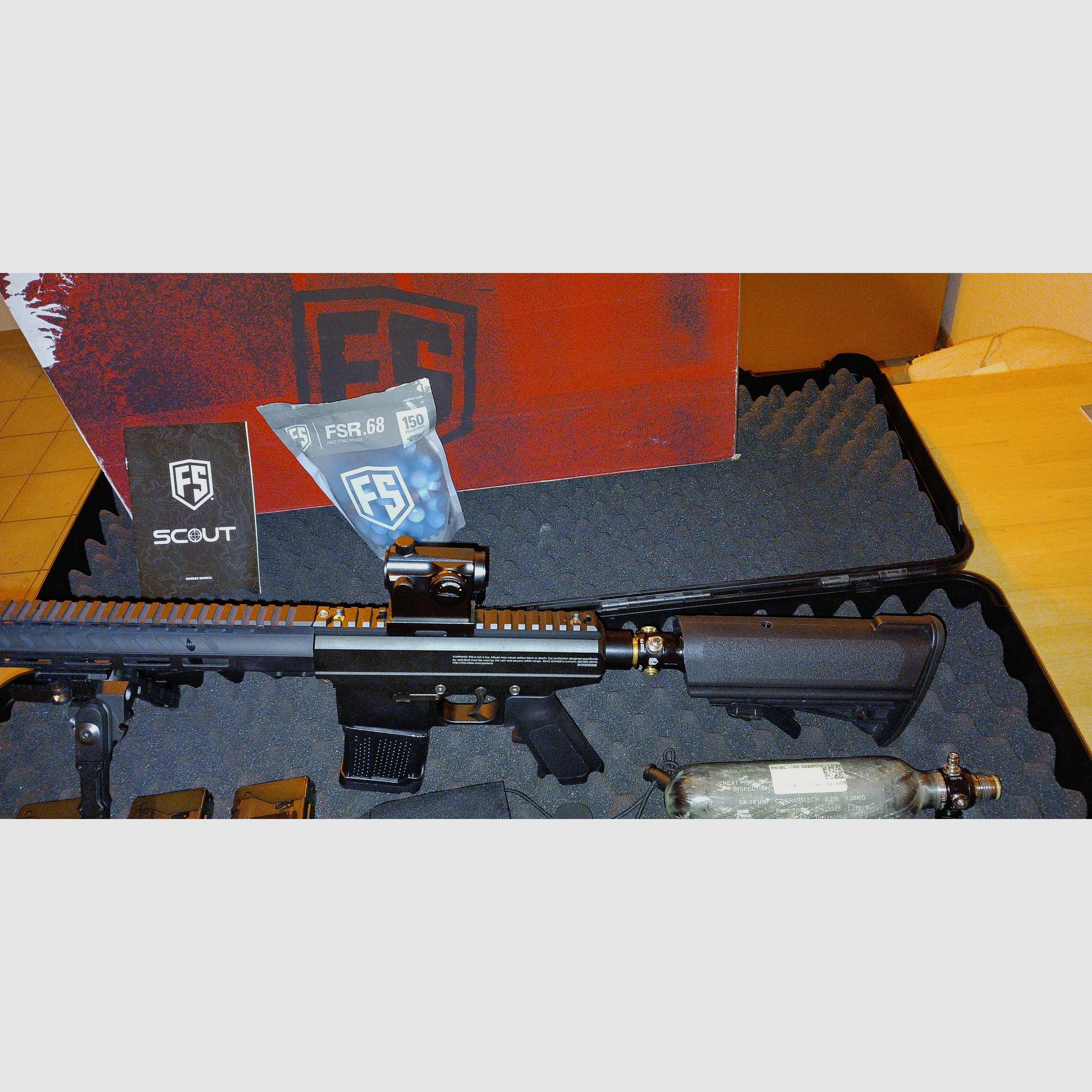 First Strike Scout Sniper Rifle Paintball Markierer - Schwarz - NEUWERTIG