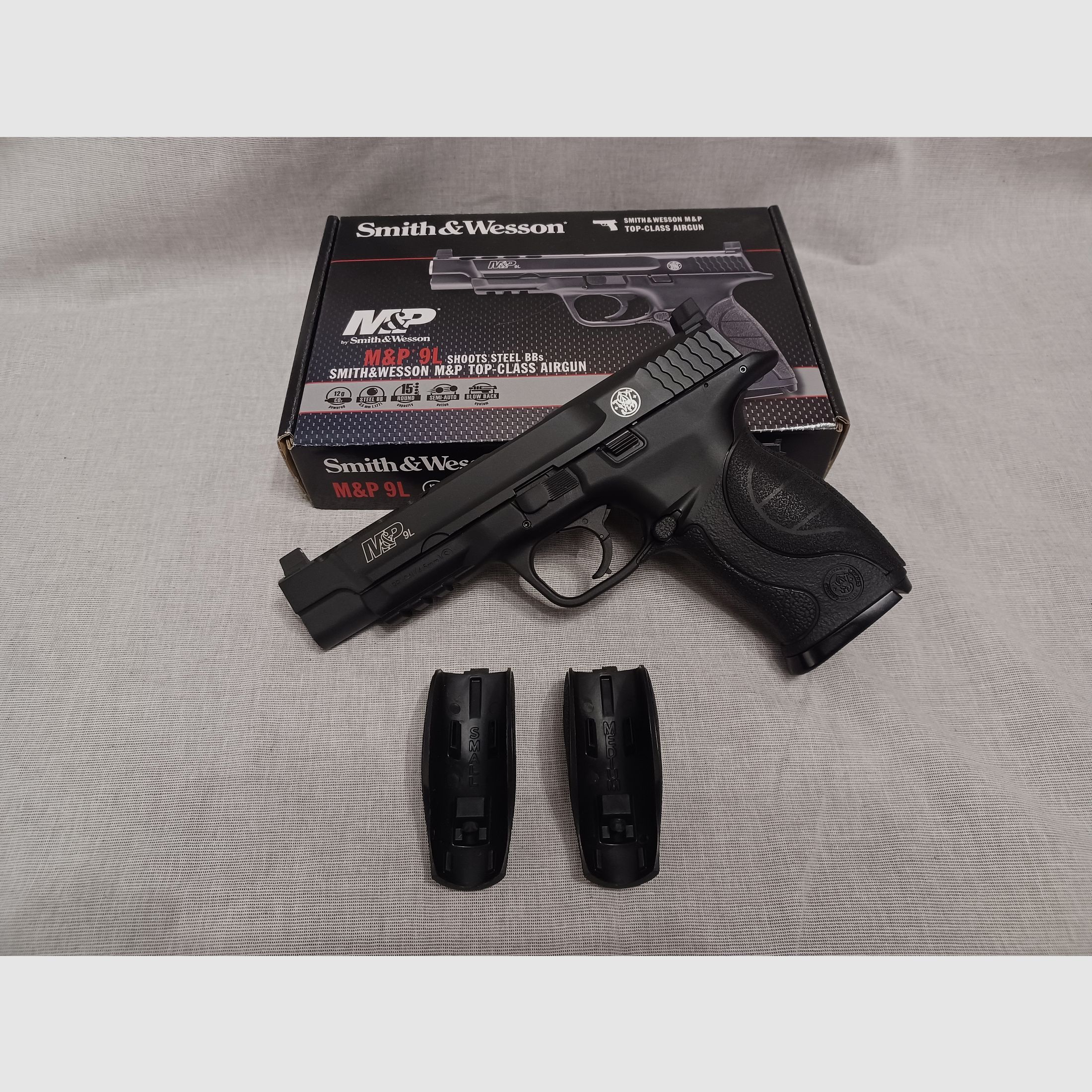 Smith & Wesson M&P 9L / 4,5 mm BB / BlowBack / CO2 / Pistole / OVP (18)