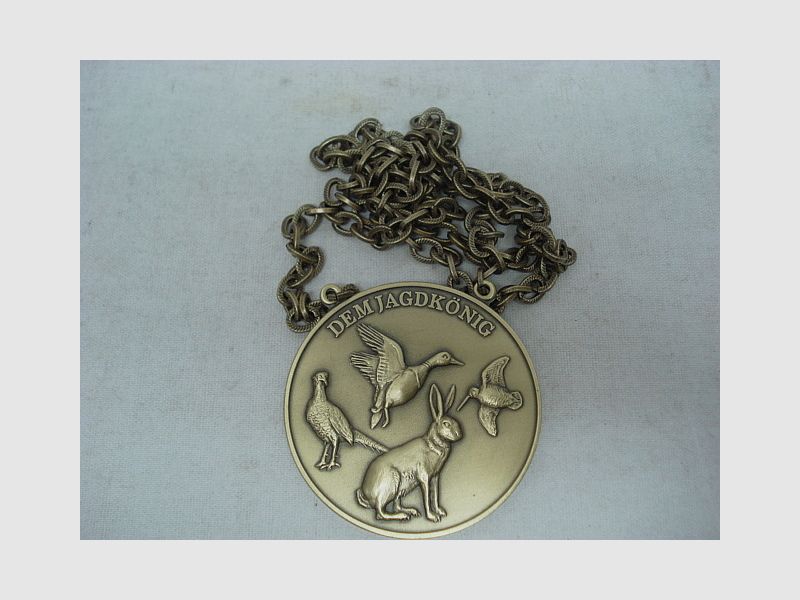 Jachtmed. Kleinwild brons - 60 mm bronskleurig, Ring & Oog