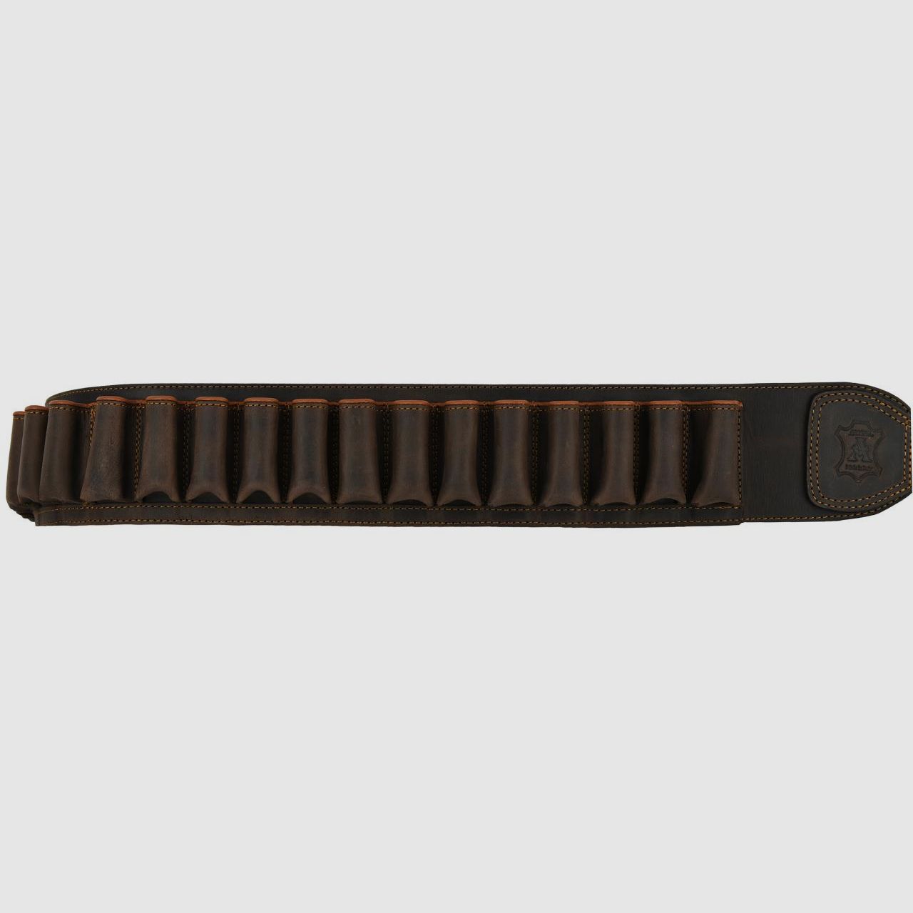Ceinture à cartouches Artipel en cuir de vache pour 26 cartouches, calibre 12, boucles renforcées