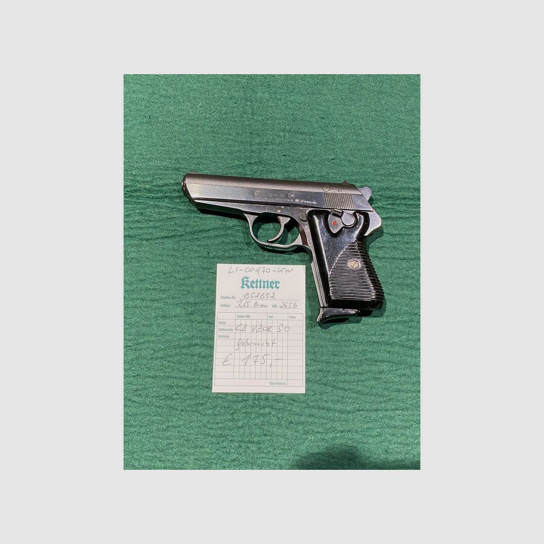 CZ VZOR 50 Cal. 7.65, image 2 of 2