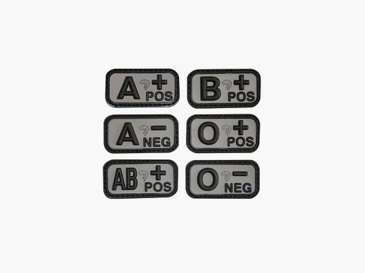 Patch PVC Groupe sanguin noir B+