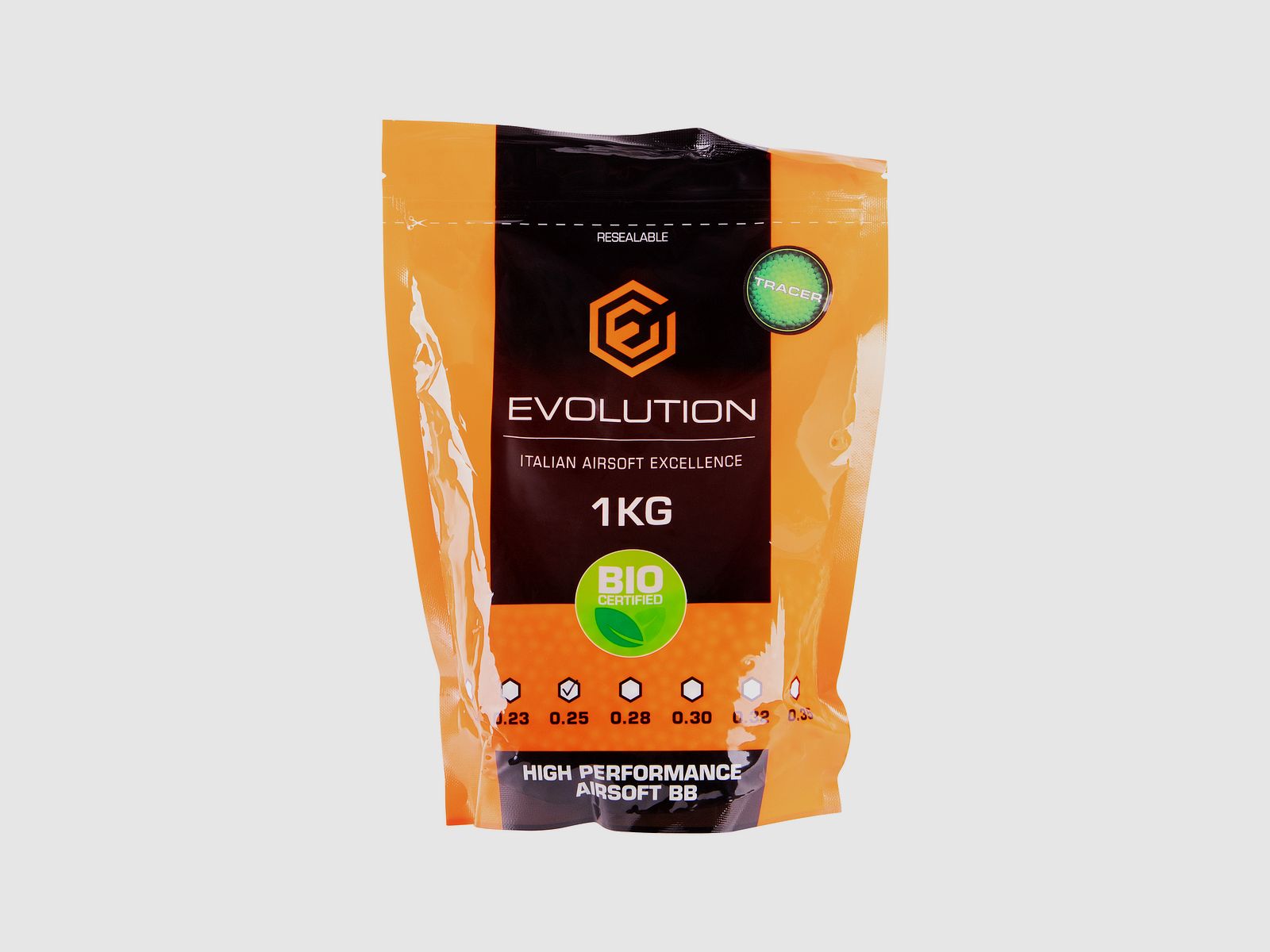 BBs Tracer BIO Evolution High Performance Airsoft 6mm 0,25g 4.000 pezzi