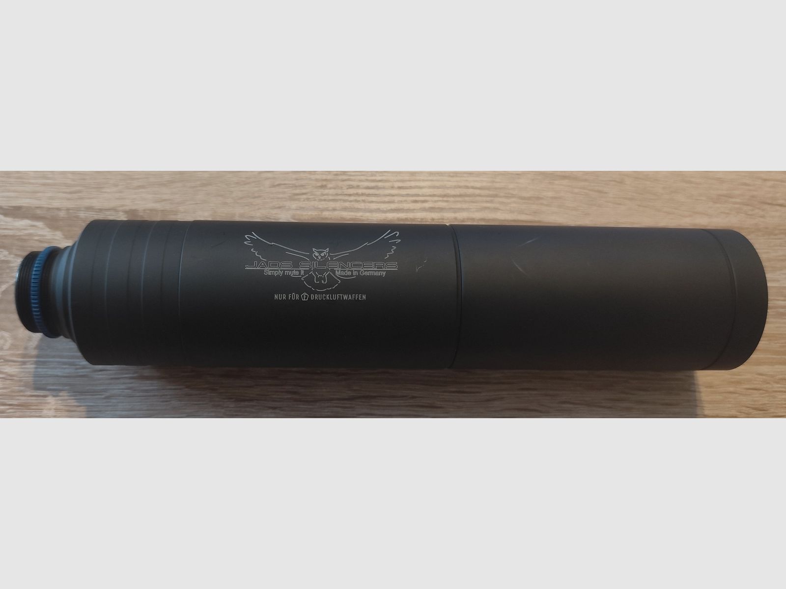 JADS Waldkauz V5 suppressor caliber .35 F-Version (AEA HP Max 1/2) & Jads extender for F-Version suppressor