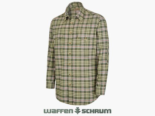 Böcker Hemd Flanell Comfort Fit Oliv kariert