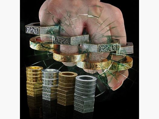 Nicht Schlagring - Rettungstool - "brass" Knuckle Messing