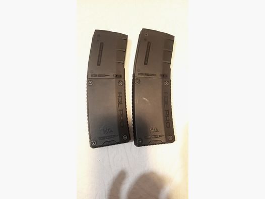 2x HERA ARMS H3L-PRO, 10-round AR15 magazine black very good, used
