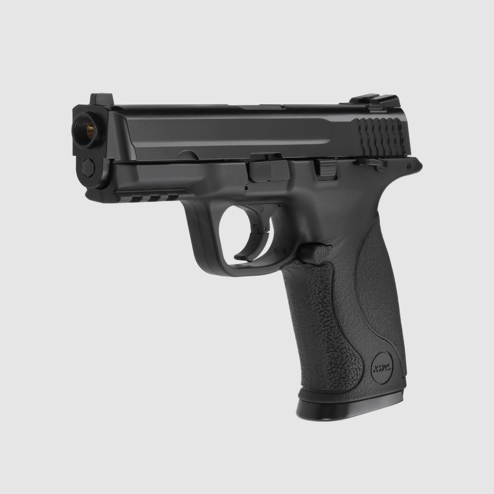 Komplettset KWC M&P 40 Softair-Co2-Pistole Schwarz Kaliber 6 mm BB Blowback (P18)