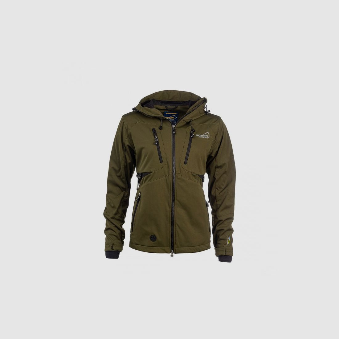 Arrak Akka Softshelljacke Dames Olijfgroen - L