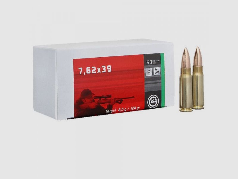 GECO TARGET 7,62x39 - FMJ 124GRS. - 50 PATRONI