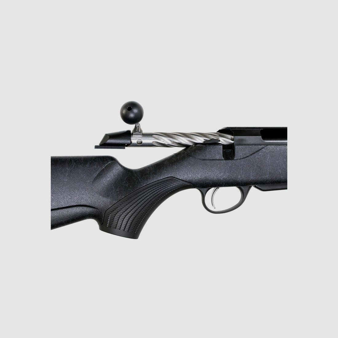 TIKKA T3x LITE ROUGHTECH BLACK 7mm PRC, schwarz, Lauflänge 24,3" kanneliert mit Mündungsbremse, Verschluss kanneliert, Drall 8", Direktabzug, 3 Schuss, schwarzer Synthetikschaft mit weißem Dekor, ohne Visierung, MG 5/8"-24, Bild 2 von 2