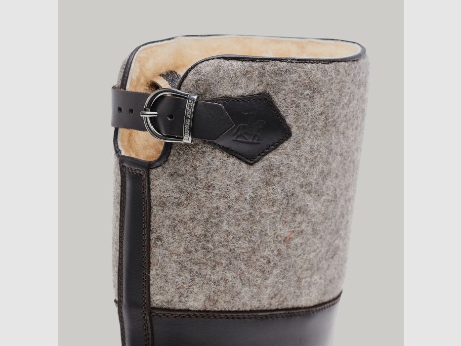 LUDWIG REITER Maronibrater® S.592-D-ZT Cuir Juchten/Feltre en Laine Mocca/Gris, image 7 sur 10