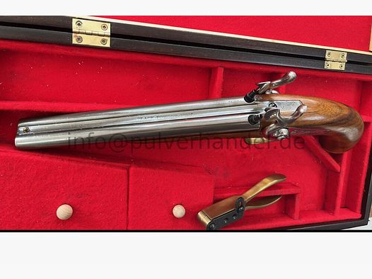 Corsair 2 läufige Perkussionspistole Pedersoli .36 ungeschossen in Schatull .36(BlackPowder)