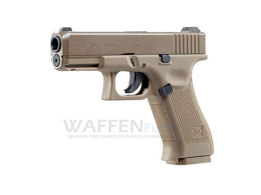 Glock 19X FDE CO2 Pistole Kaliber 4,5mm Stahl BB