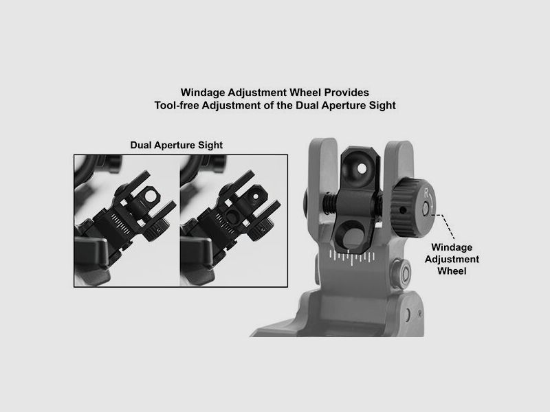 UTG 45 Degrés FlipUp Viseur Arrière