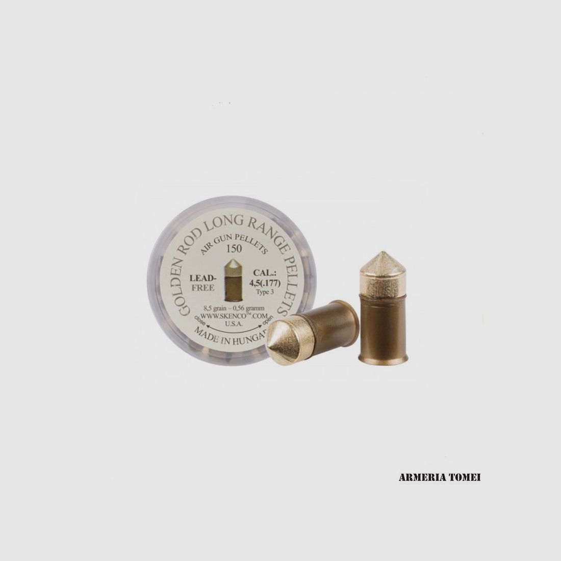 SKENCO – GOLDEN ROD LONG RANGE PELLETS – TYPO 3 4,5MM 0,56GR./8,5GRS – CONF. 150 ST.