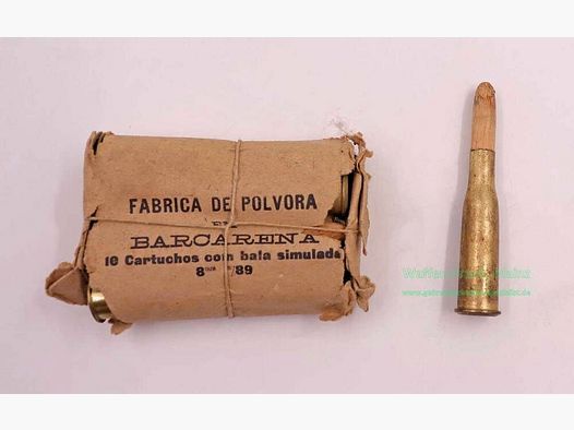 Portugais - cartouches de fusil inconnues 8mm Kropatschek