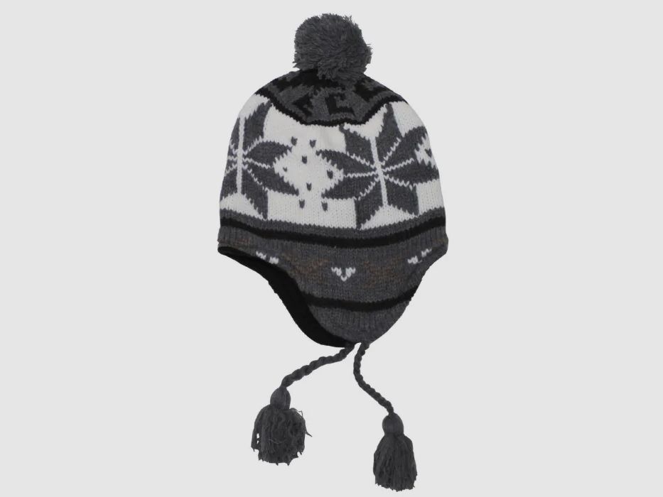 Mütze "Peru Lima", mit Fleece, weiß/grau