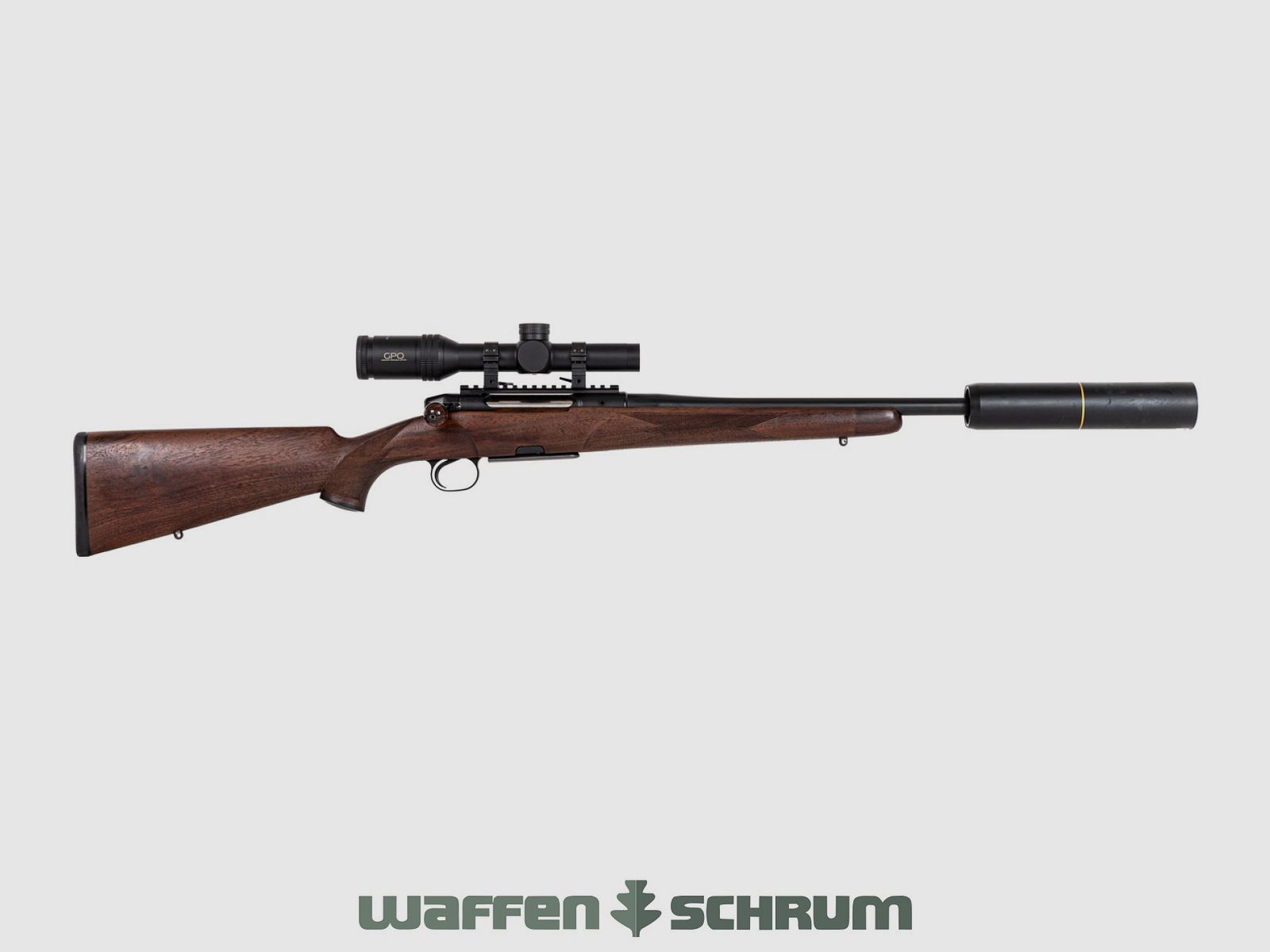 Heym SR 30 .30-06Spring, ZF GPO Spectra 6x 1-6x24 Abs.G3i Drive, Montaggio rapido, 2 caricatori extra, lunghezza canna 50 cm, silenziatore StalonX cal. .30