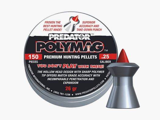 JSB PREDATOR POLYMAG DIABOLO 6,35MM 1,645G PUNTA 150 PZ