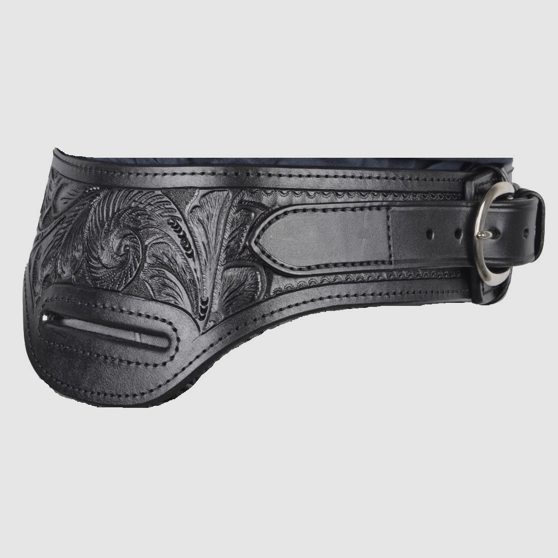 Custom Gürtel Buscadero Large .44/.45 Black RH