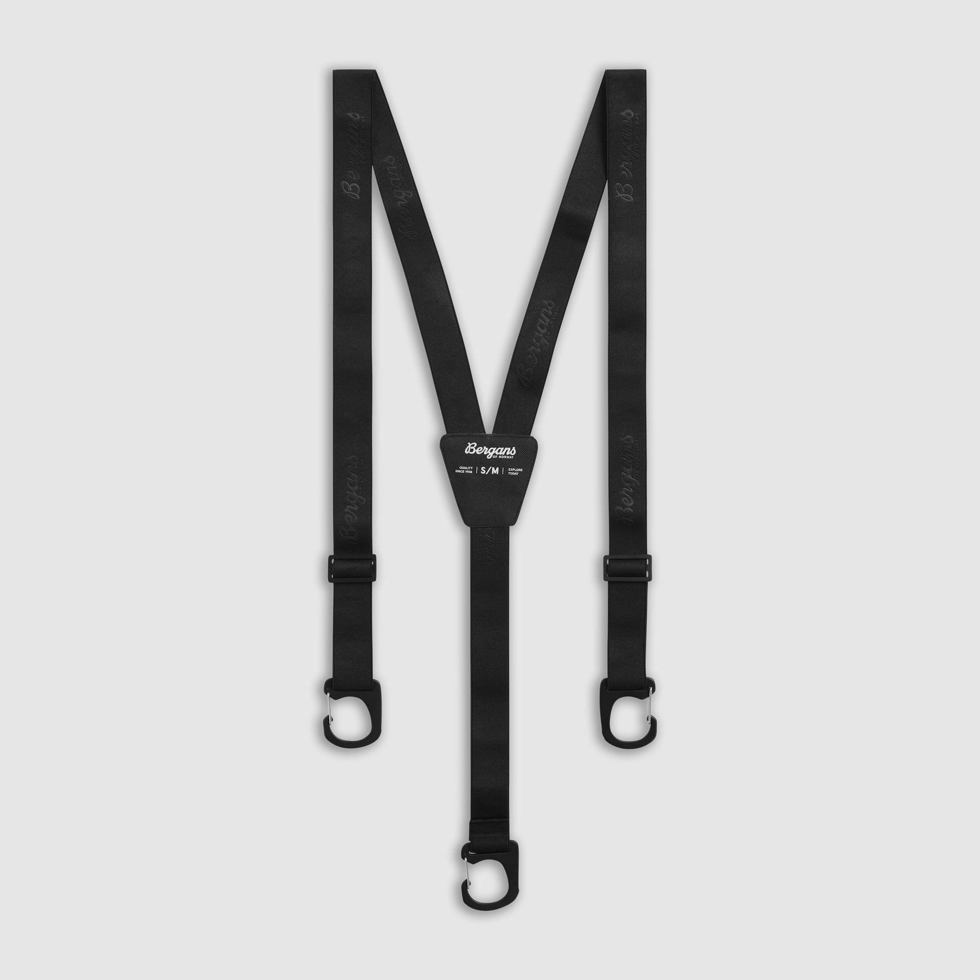 Bergans Beltloop Suspenders Czarny L/XL