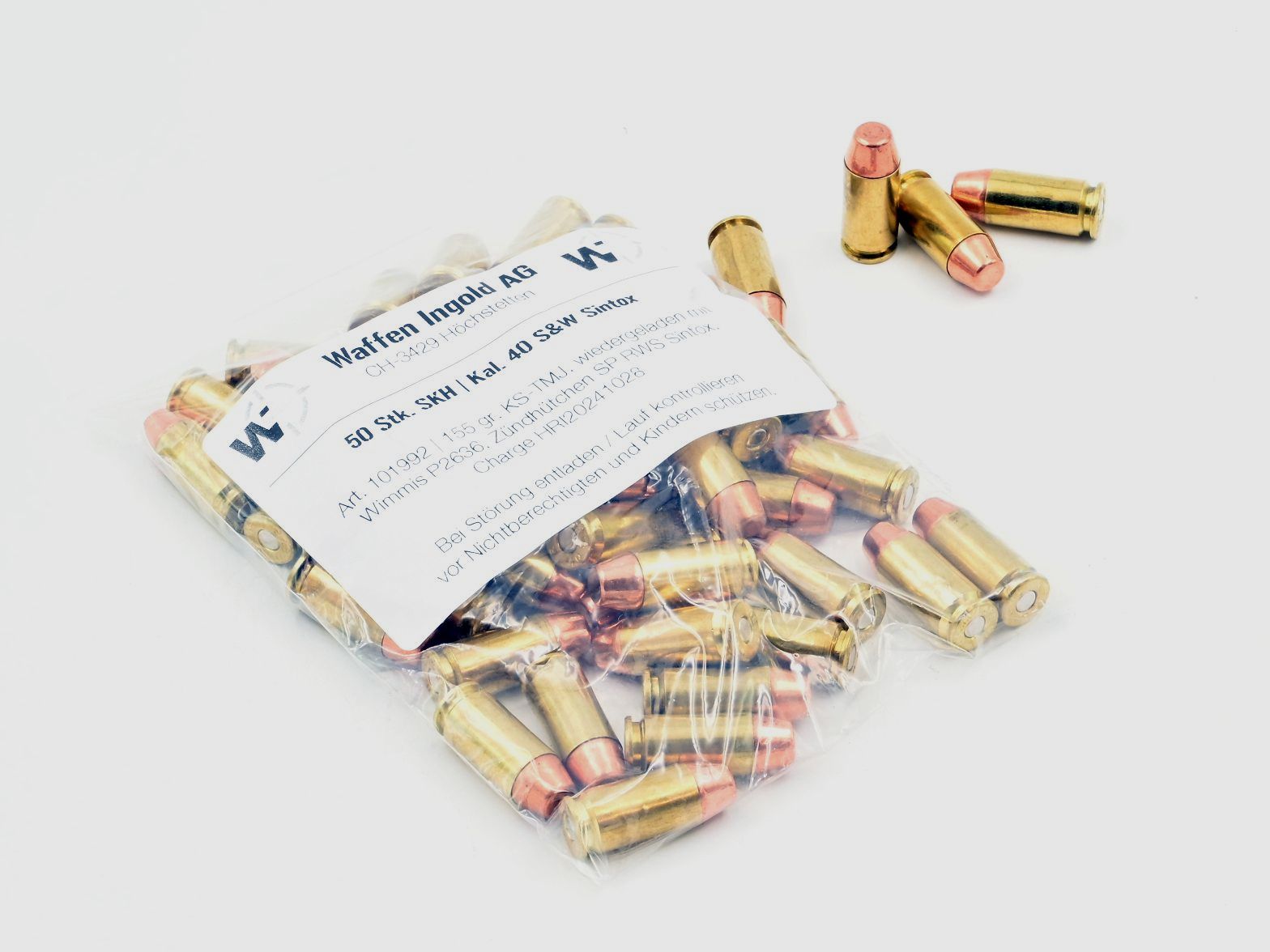 SKH, 40 S&W Sintox, KS-TMJ 155 gr., 50 pcs.