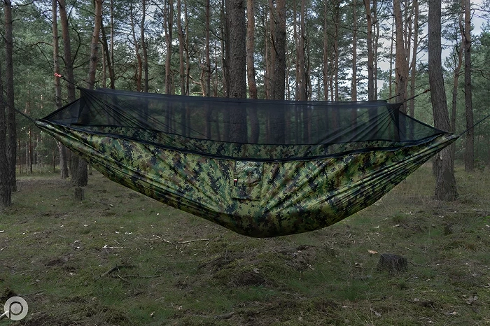 TigerWood Ważka V2 LONG CAMO hammock + mosquito net, image 1 of 14