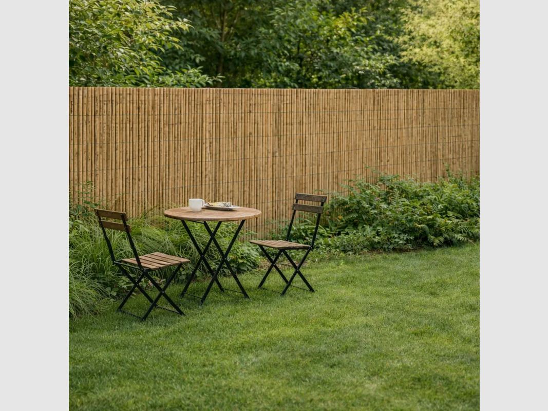 Schermo in bambù spezzato 5 × 1,95 m – schermo per la privacy naturale, immagine 2 di 15