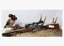 Fucile a canne sovrapposte Brünner Super Bock con canna intercambiabile e montaggio girevole 12/70; 7x57R