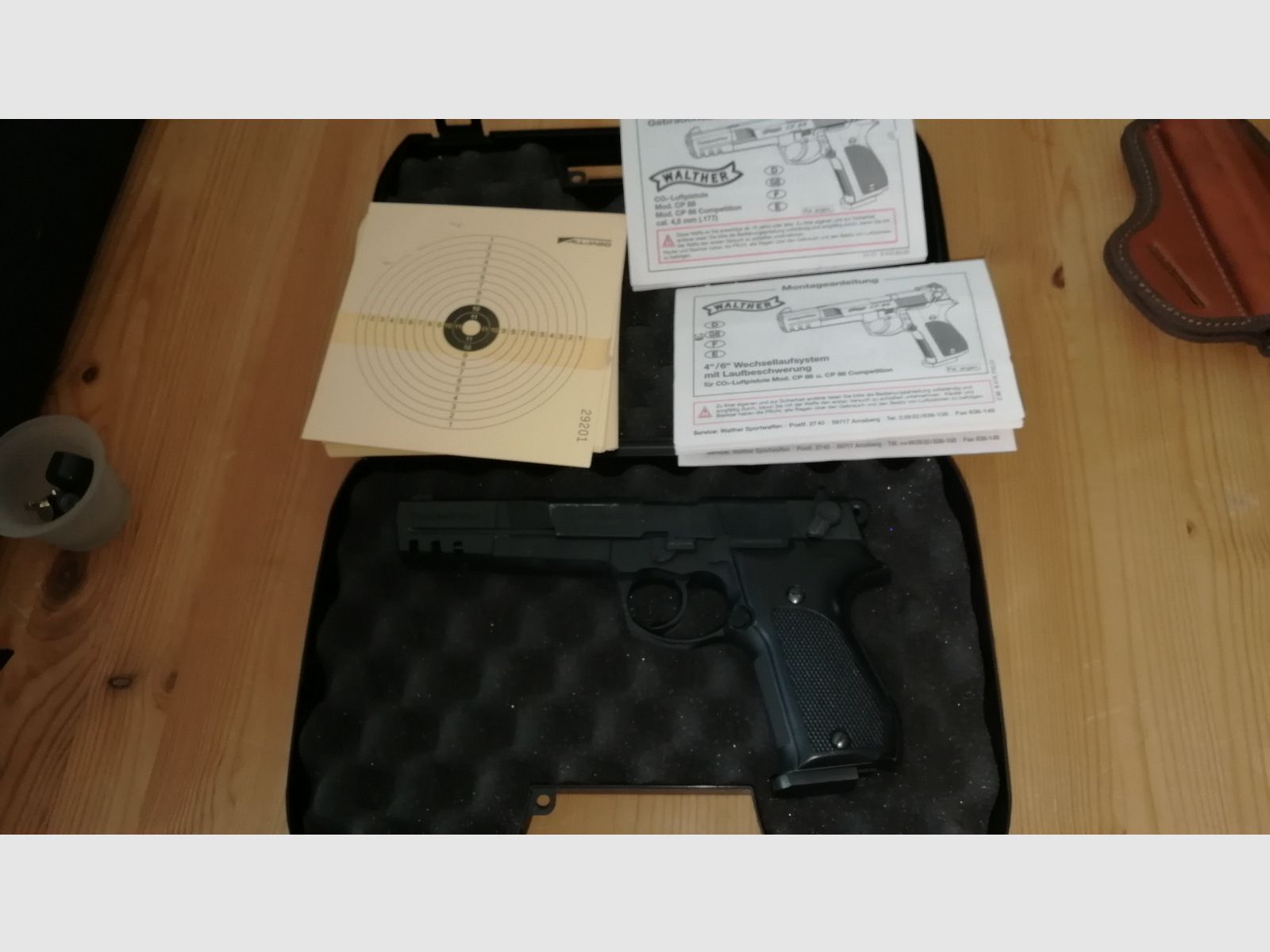 Walther CP 88 "Sniper edition" vernickelte Luftpistole mit viel Zubehör