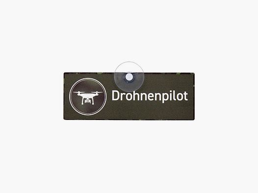 WILDE HILDE Jagdschild mit Saugnapf "DROHNENPILOT" III
