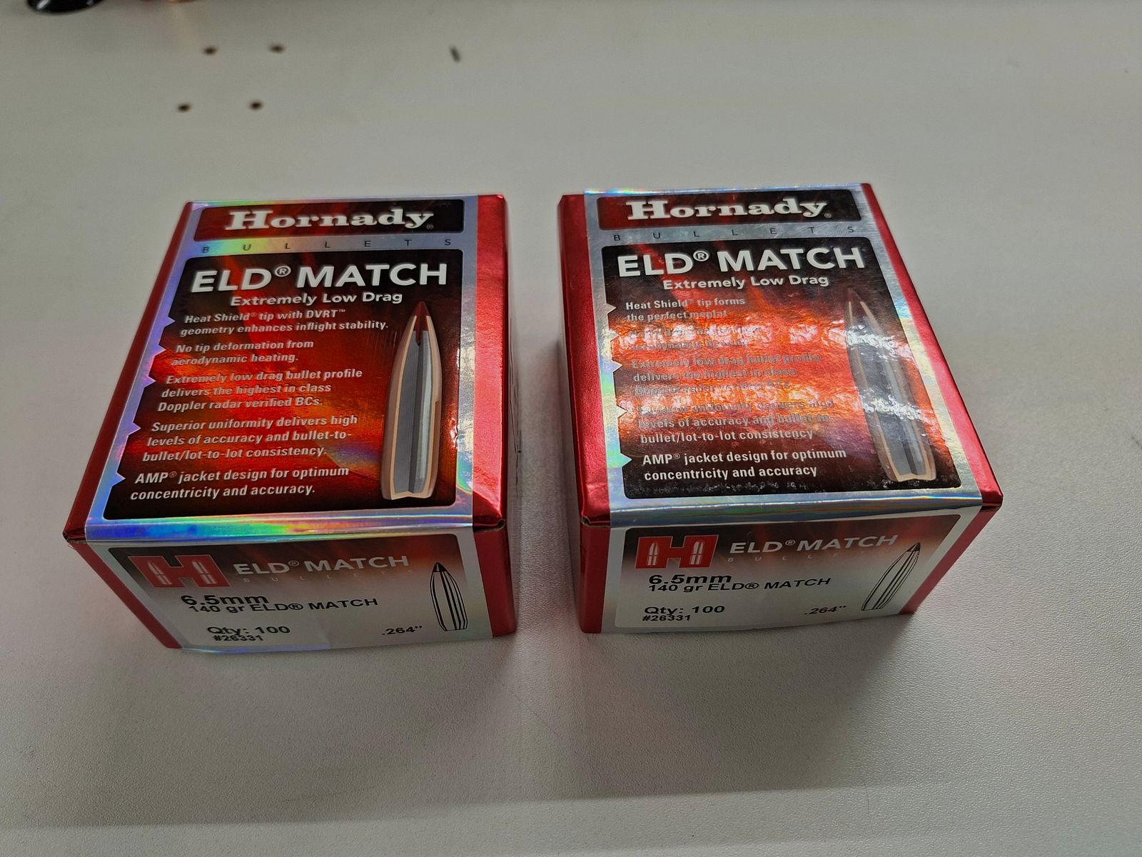 148 Stck. Hornady #26331   6.5 Creedmoor 140gr. ELD Match Geschosse