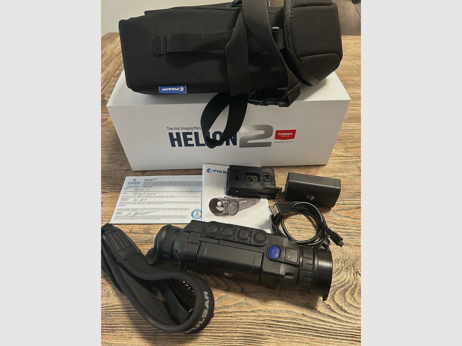 Appareil d'imagerie thermique Pulsar Helion 2 XQ38F en OVP avec 2 batteries etc.!